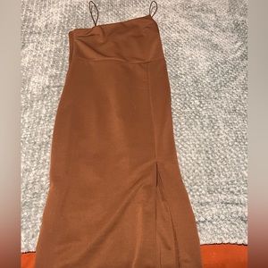 Midi bodycon dress with slit